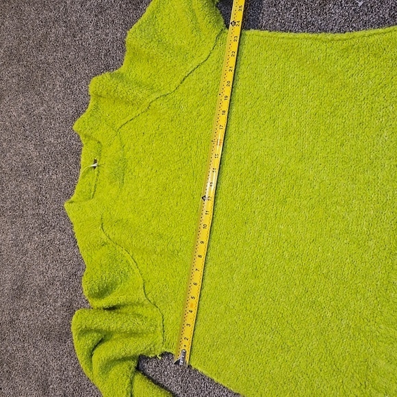 NWT FREE PEOPLE Teddy Tender Shoots Sweater Tunic In Lime Sz M Oversized - Picture 7 of 10